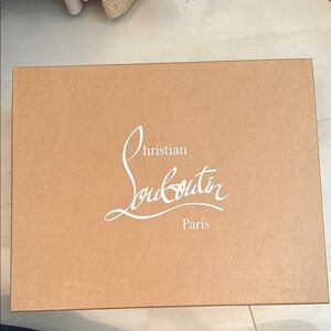 Christian Louboutin Tan Box with White Logo